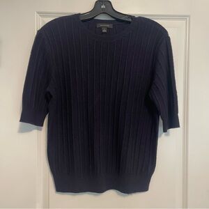 Navy Ribbed Sweater by Ann Taylor